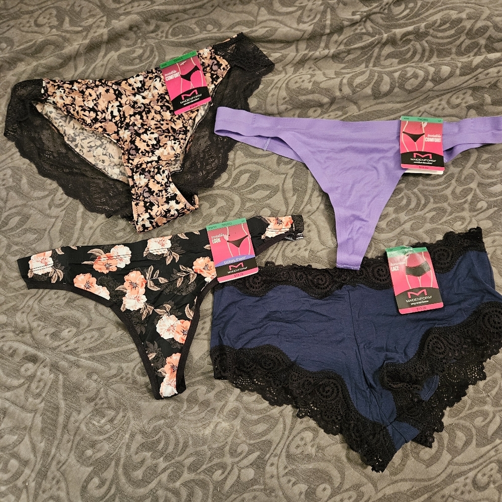 NWT 4 Pack Maidenform Panties - Size 7/Lg